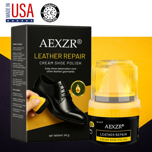 AEXZR® Leather Repair Cream Shoe Polish ✨ Revive in 5 Minutes: The Deep-Fusion Formula That Repairs Cracks & Restores Full-Grain Shine.